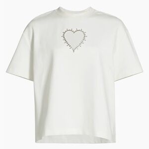 AREA Ivory Top with Crystal Heart Detail